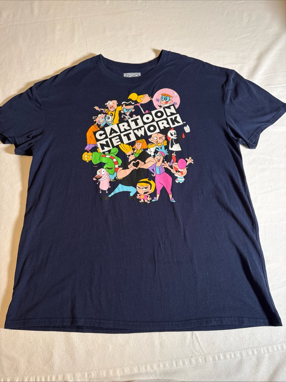 Cartoon Network Navy Graphic Tee with Multicolor 90’s Character Print